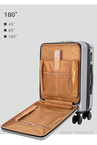 NEW 20"24"inch Rolling Luggage with Laptop Bag Business Travel Suitcase Case Men Universal Wheel Trolley PC Box Trolley Luggage