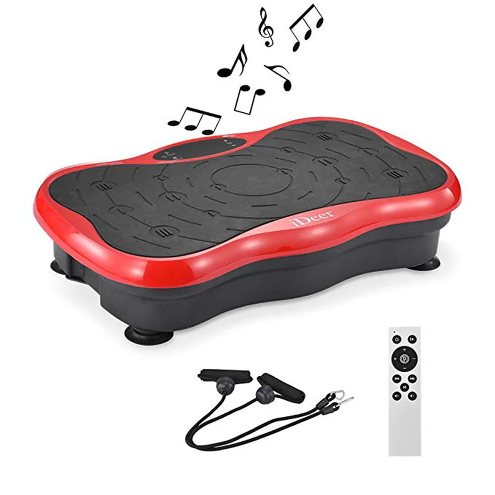 Exercise Fitness Slim Vibration Machine Trainer Plate Platform Body Shaper with Resistance Bands for Home 200KG 110/220V