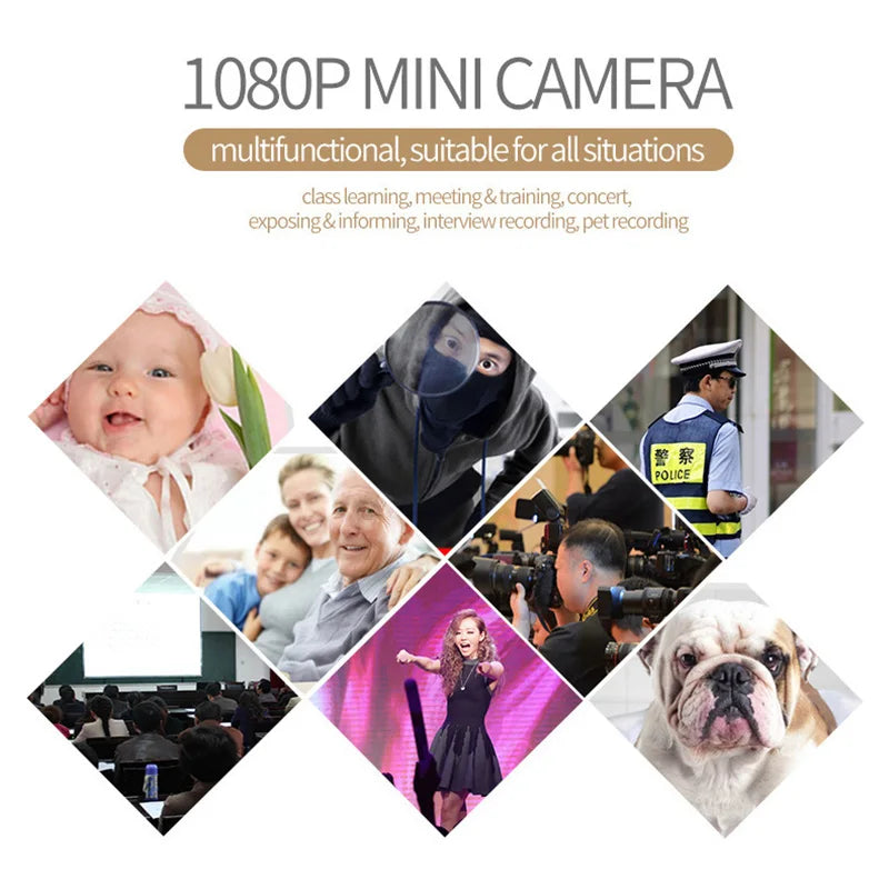 HD Mini Camera 1080P Portable Small Nanny Cam Video Voice Mini DV Recorder Indoor Covert Security Camera For Home Office