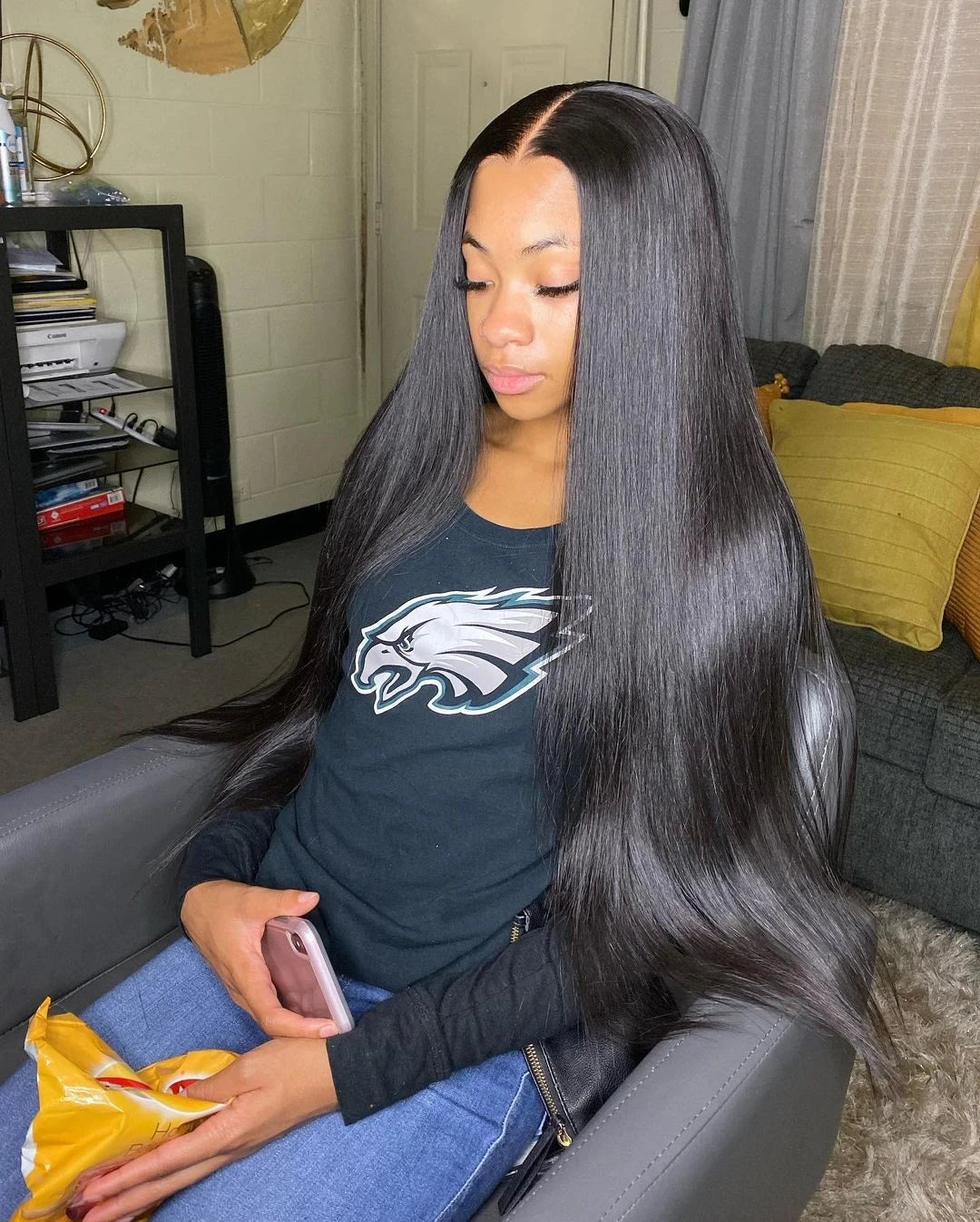 26inch Glueless Wig Human Hair Ready To Wear Straight 6x4 4x4 Pre-Cut Glueless Wigs Pre-Plucked Top Brazilian Wigs for Women