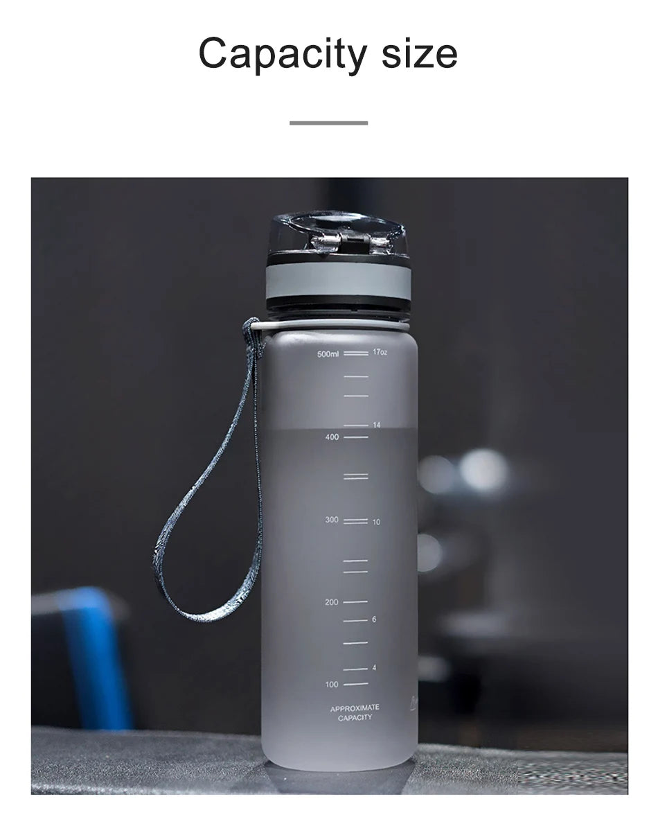 Hot Sale 500/1000ML Sports Water Bottle Shaker Outdoor Travel Portable Leakproof Drinkware Tritan Plastic Drink Bottle BPA Free