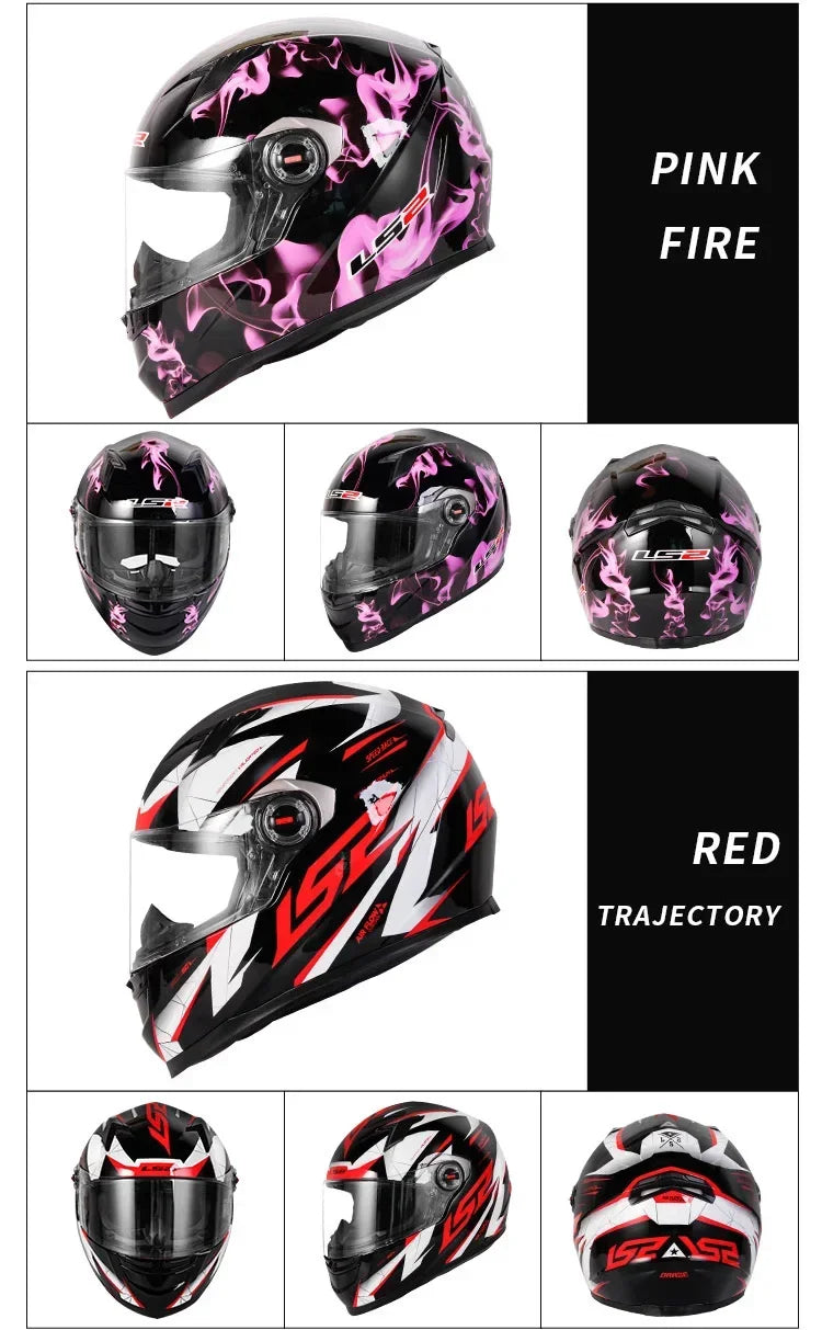 LS2 Clown full face motorcycle helmet ls2 FF358 motocross racing man woman casco moto casque ECE Approved