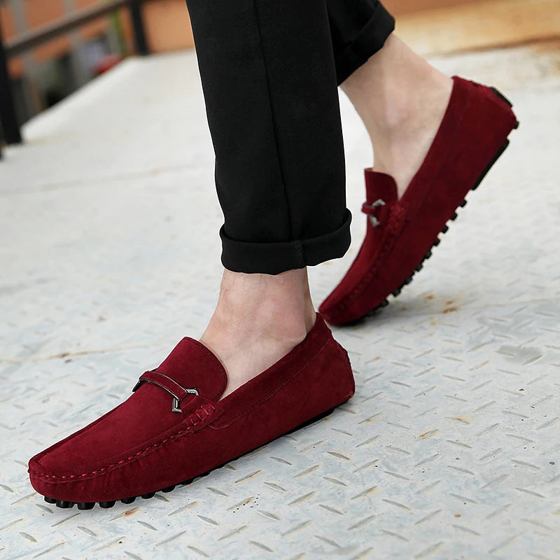 Leather Men Fashion Business Shoes New Men Loafers Lightweight Mens Slip on Shoes 2024 Handmade All-match for Men Driving Shoes