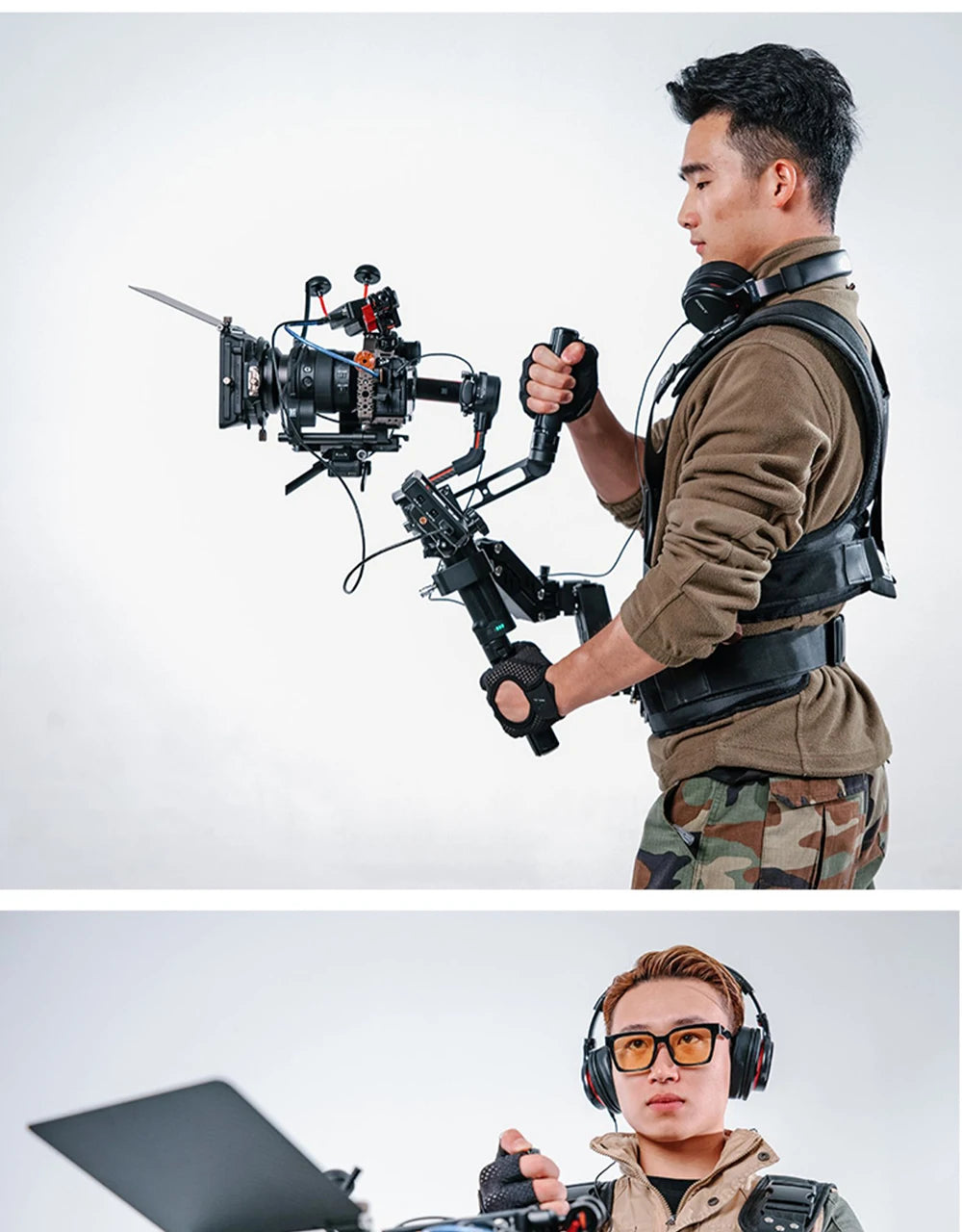 Bilate Camera Stabilizer Arm Shock Absorbing Vest for DJI RS2 RS3 RSC2 ZHIYUN Crane 2S 3S Feiyu Scorp DSLR Camera Crane Kit