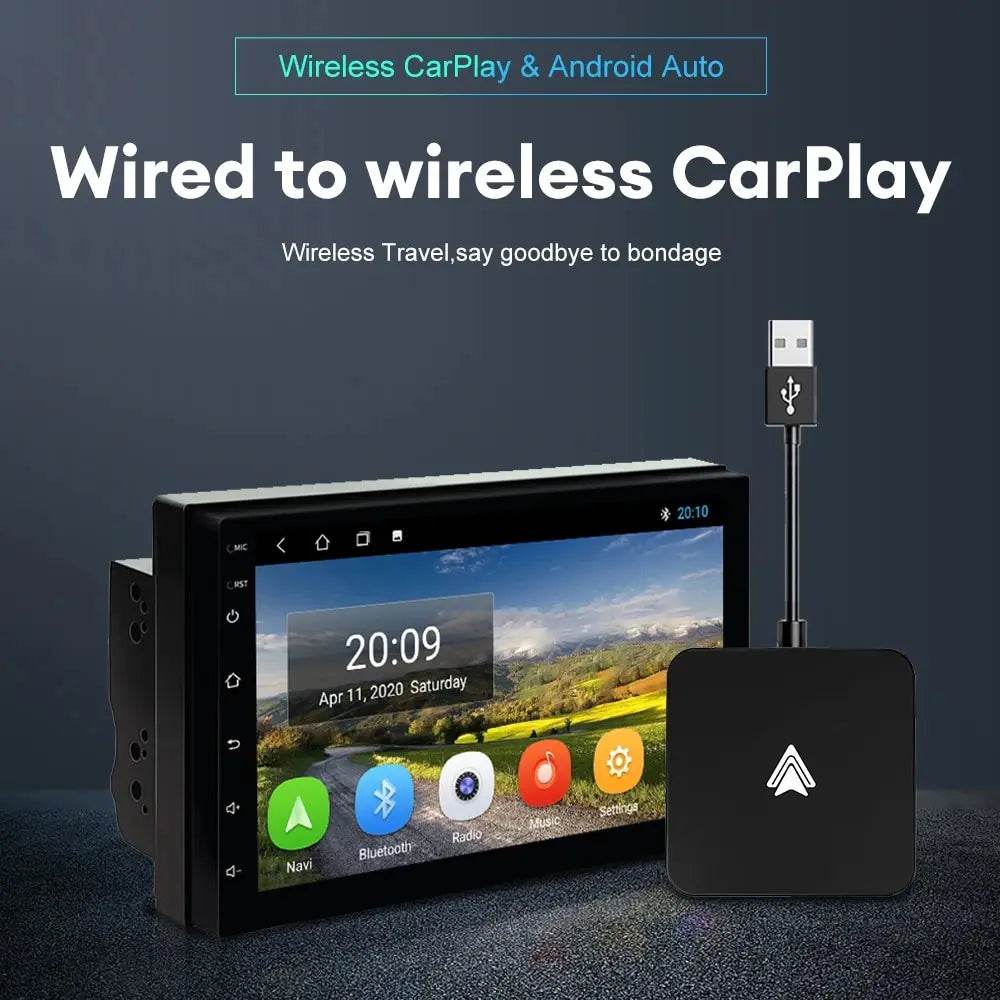 Mini Carplay&Auto Box Dongle Wired To Wireless For Audi Toyota Mazda Nissan Chevrolet Suzuki Subaru Kia Ford Opel Skoda Hyundai - MarvelouStoree