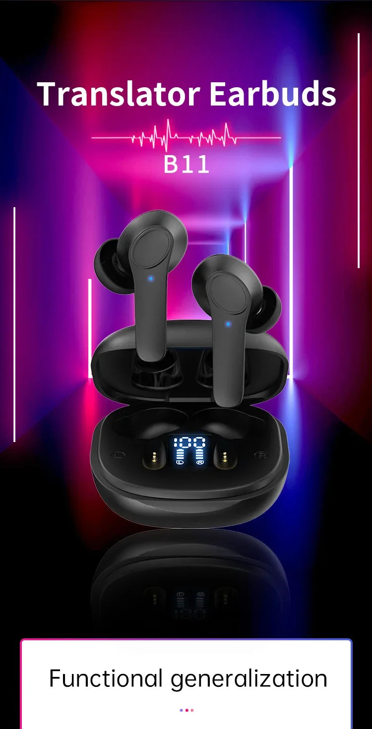 Translation Headphones Real Time Bluetooth Earbuds Translator 144 Languages Simultaneous Business Interpretation Earphones