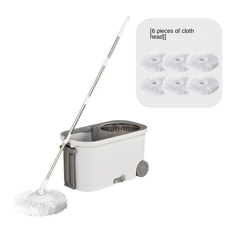 Household spin mop and bucket with wheels, mops floor cleaning