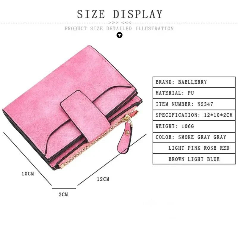 2024 Leather Women Wallet Hasp Small and Slim Coin Pocket Purse Women Wallets Cards Holders Luxury Brand Wallets Designer Purse