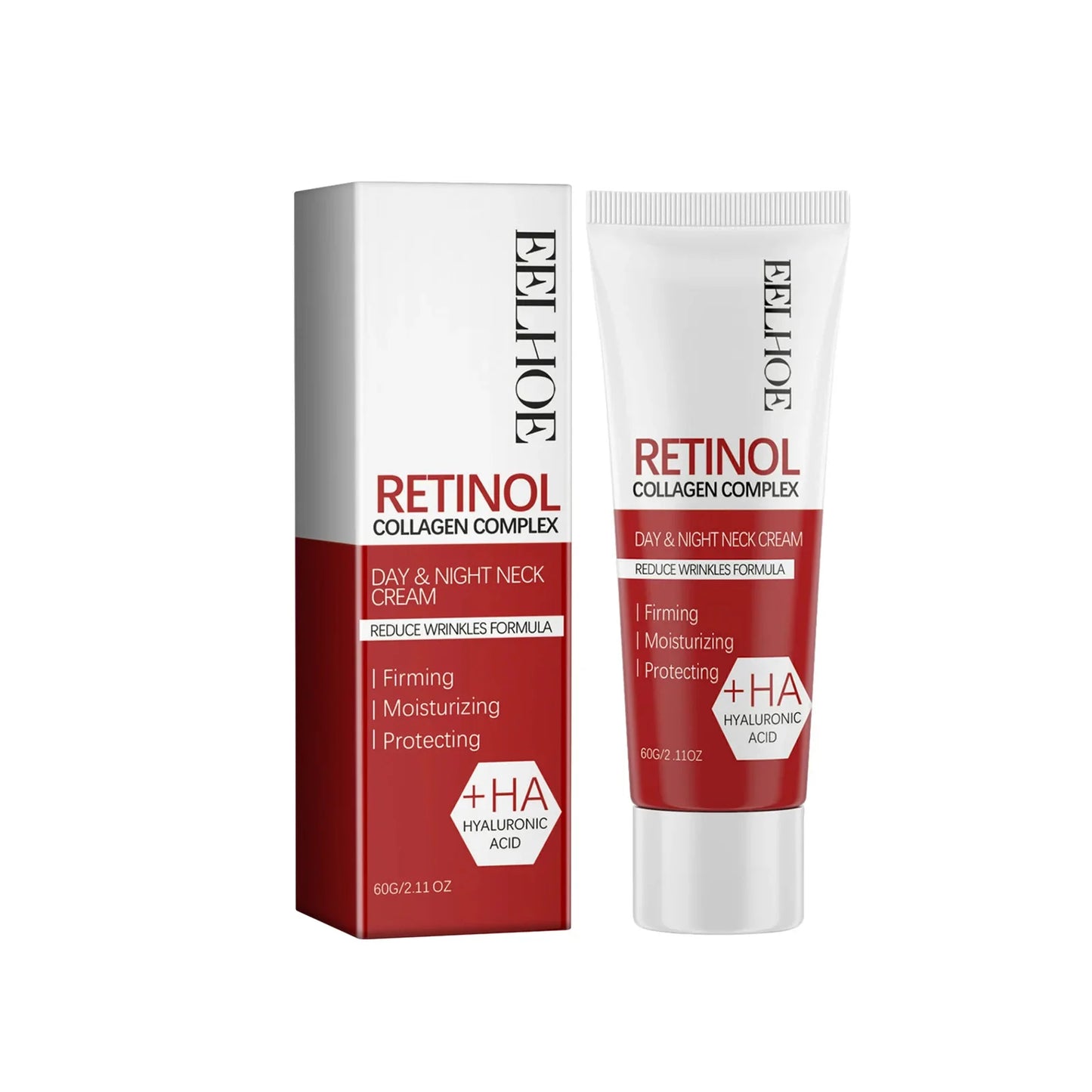 60g Retinol Neck Anti Wrinkle Cream Lift Fade Neck Line Tighten Double Chin Anti Aging Whiten Moisturizer Face Skin Care Product