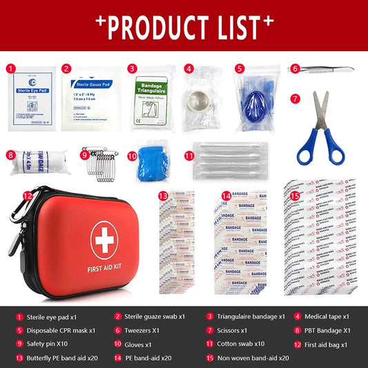 EVA Home First Aid Kit Series Complete Portable Travel Rescue Kit Outdoor Camping Car Emergency Kit Set Accessories