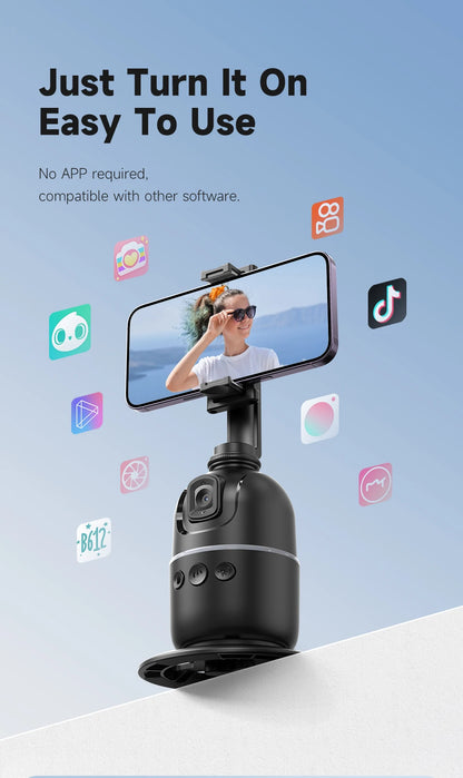 AI P03 Smart Gimbal 360° Auto Face Tracking Gimbal All-in-one Rotation For Smartphone video Vlog Stabilizer Tripod Phone Holder