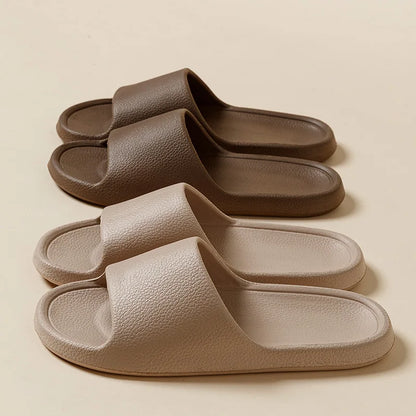 Thick Platform Bathroom Home Slippers Women Fashion Soft Sole EVA Indoor Slides Men sandals 2023 Summer Non-slip Flip Flops