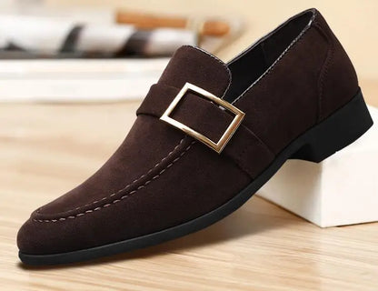 Spring New Mens Casual Business Shoes Loafers Men Dress Shoes Faux Suede Driving Shoes Fashion Formal Shoes for Men Sneakers