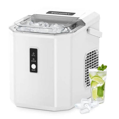 Simzlife Countertop Ice Maker, 26 lbs in 24 Hours, 9 Bullet-Shaped Ice Cubes in 6 Mins, Self-Cleaning - MarvelouStoree