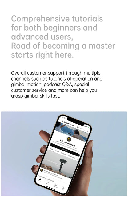 AOCHUAN Smart XE 3-Axis Handheld Gimbal Stabilizer for Smartphone iPhone Android Face Tracking Tiktok Vlog Live Streaming