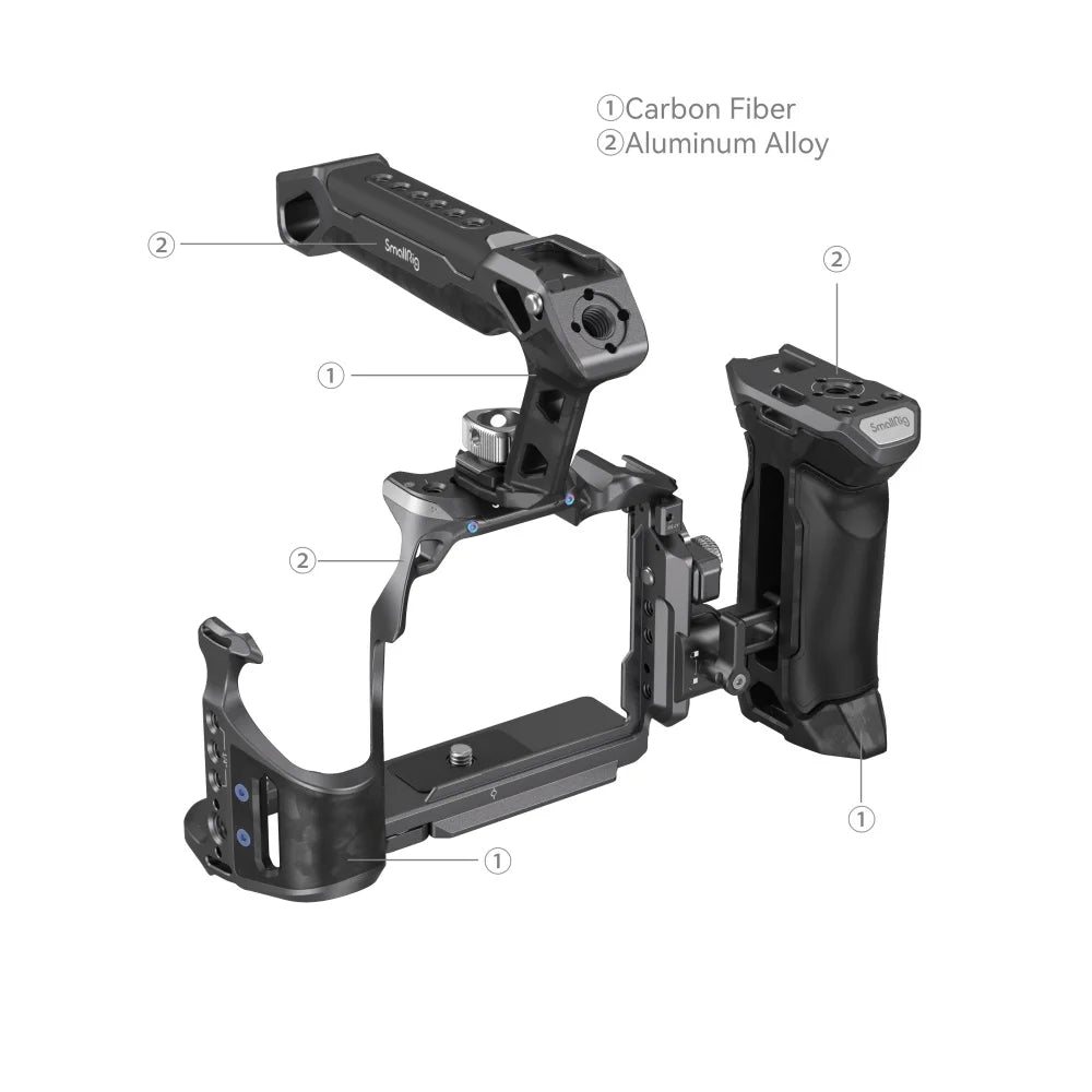 SmallRig "Rhinoceros" Advanced Cage Kit for Sony Alpha 7R V / Alpha 7 IV / Alpha 7S III 3710