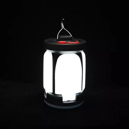 High Power Solar LED Camping Lantern Rechargeable 4500mAh 1000LM Emergency Power Bank Foldable 6 Light Modes for Camping Fishing