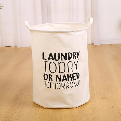 Waterproof Laundry Basket Toy Clothes Storage Basket Basket Cotton Linen Laundry Basket Dirty Clothes Storage