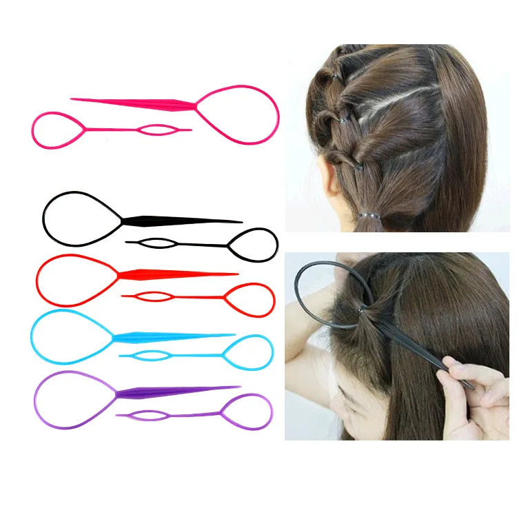 2Pcs Pulling Pin Hair Curling Ball Head Hair Curler Pattern Curly Hair Tool Braided Needle Hair Curler Set Hair Needle бигуди