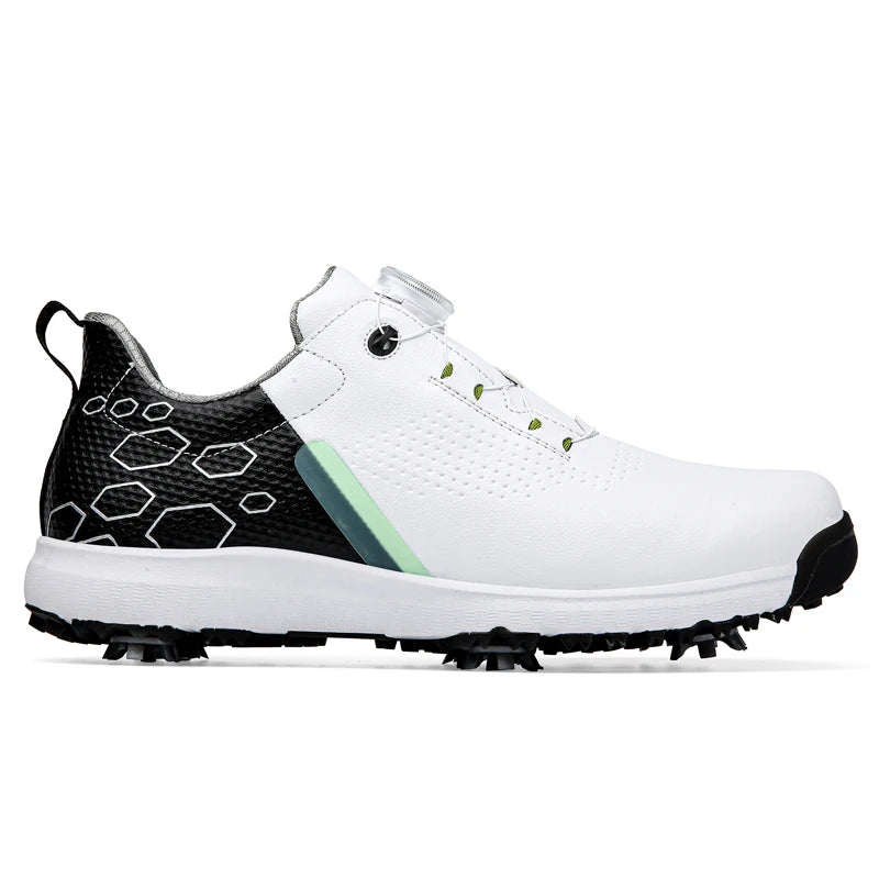 Men Professional Golf Shoes Spikes Golf Sneakers Black White Mens Golf Trainers Big Size Golf Shoes for Men