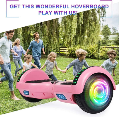 Hoverboard Kids Ages 6-12, with Built-in Bluetooth Speaker and 6.5 Colorful Lights Wheels, Safety Certified Self Balancing