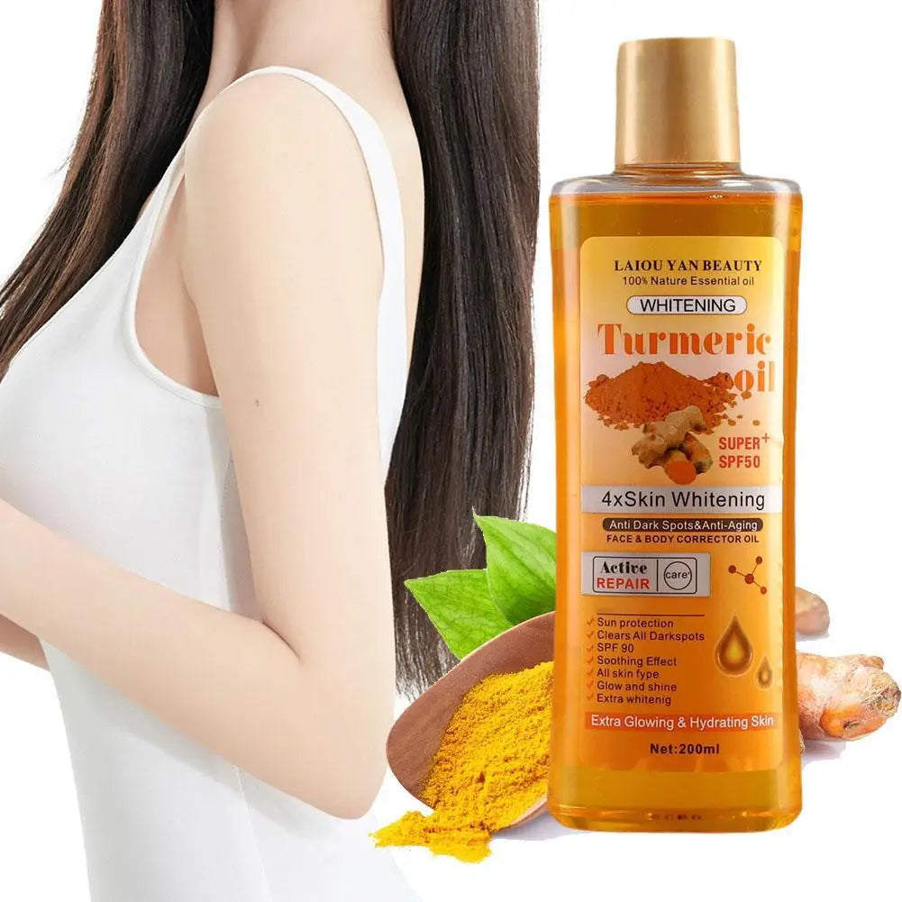 200ml Turmeric Oil Essential Oil Ginger Deep Hydration Moisturizer Nourishing Smoothing Face Serum Oil Moisturizer Skin Care