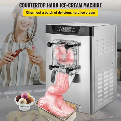 Commercial Ice Cream Machine 1400W 20/5.3 Gph Hard Serve Ice Cream Maker with LED Display Screen Auto Shut-Off Timer - MarvelouStoree