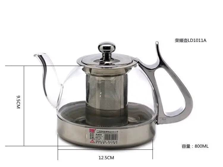 Stainless Steel Induction Cooker Special Glass Boiling Teapot Heat-resistant Heating Tea Infuser Kung Fu Tea Tea Set - MarvelouStoree