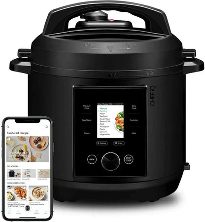 QWCHEF iQ Smart Pressure Cooker 10 Cooking Functions & 18 Features,Built-in Scale,Rice & Slow Electric MultiCooker,6 Qt