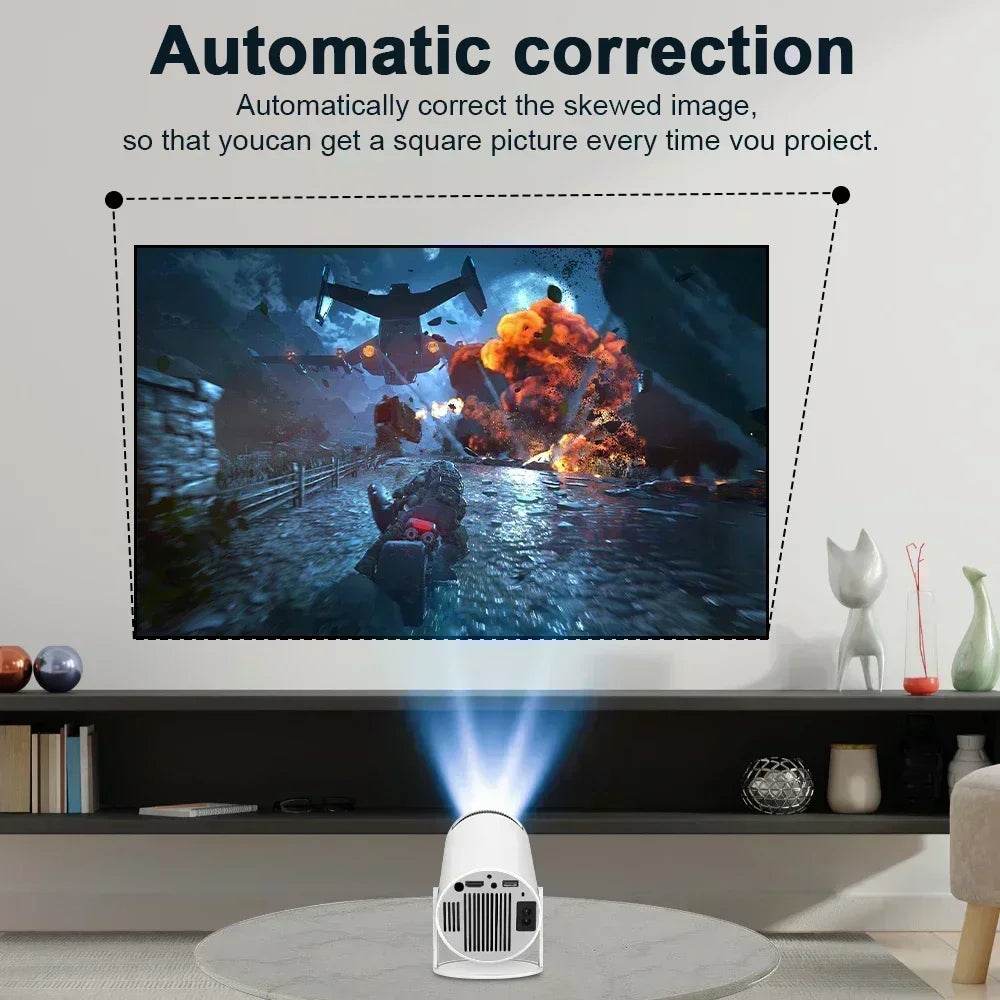 New 2024 4K Android 11 Dual Wifi6 200 ANSI All Winner H713 BT5.0 1080P 1280*720P Home Cinema Outdoor Portable Projetor - MarvelouStoree