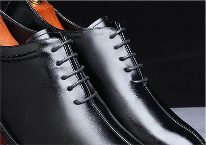 Men's Classic Business Shoes Microfiber Leather Square Toe Lace-up Mens Dress Office Flats Men Fashion Wedding Party Oxfords