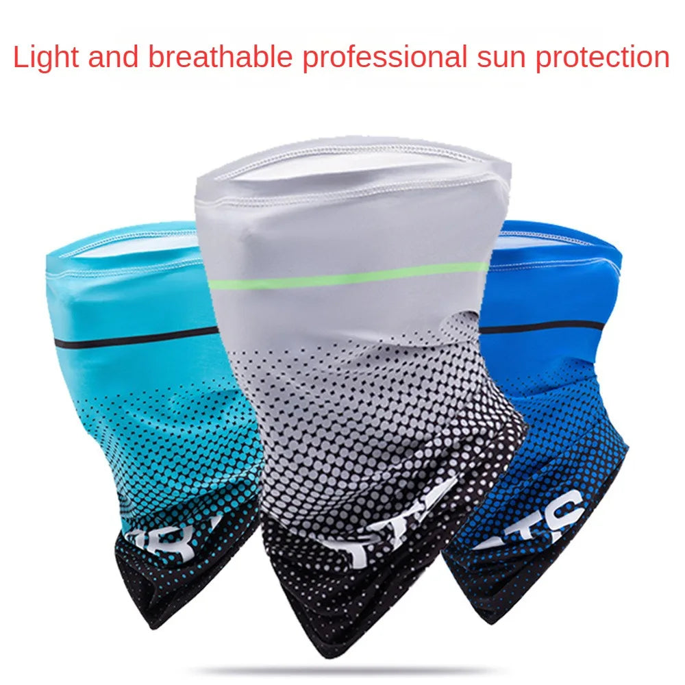 Ice Silk Cycling Face Mask Sunscreen Sweat Absorption Hiking Camping Hunting Neck Tube Scarf Bandana Motorcycle Magic Scarf