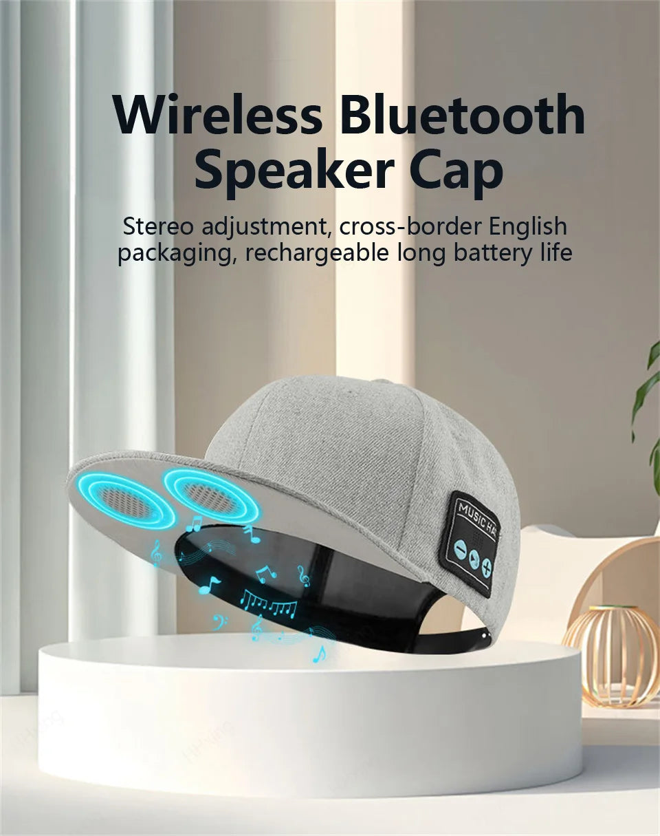 Multifunctional Outdoor Hat With Bluetooth Speakers Wireless Headphones Detachable Adjustable Music Baseball Cap Running Sports