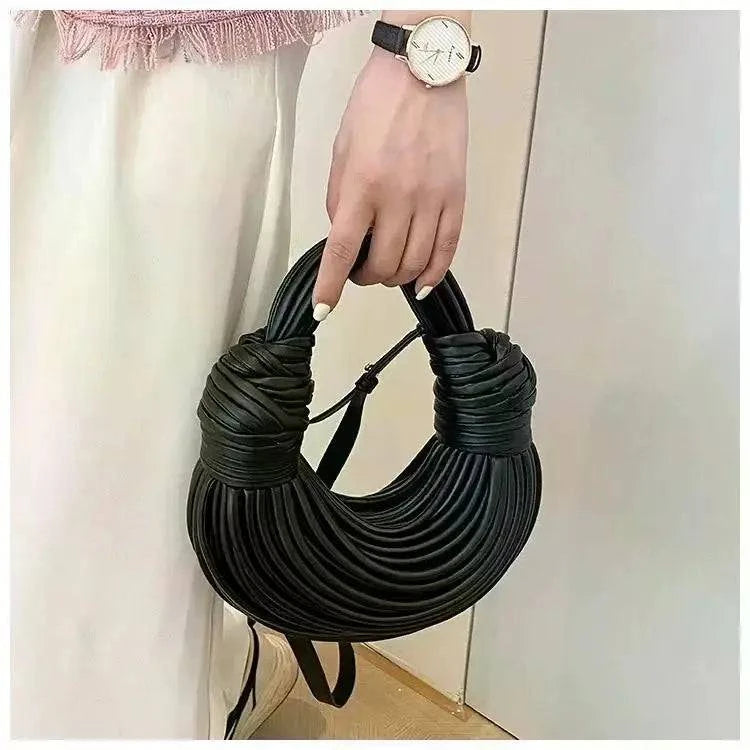 Handbags for Women 2024 New Gold Luxury Designer Brand Handwoven Noodle Bags Rope Knotted Pulled Hobo Silver Evening Clutch Chic