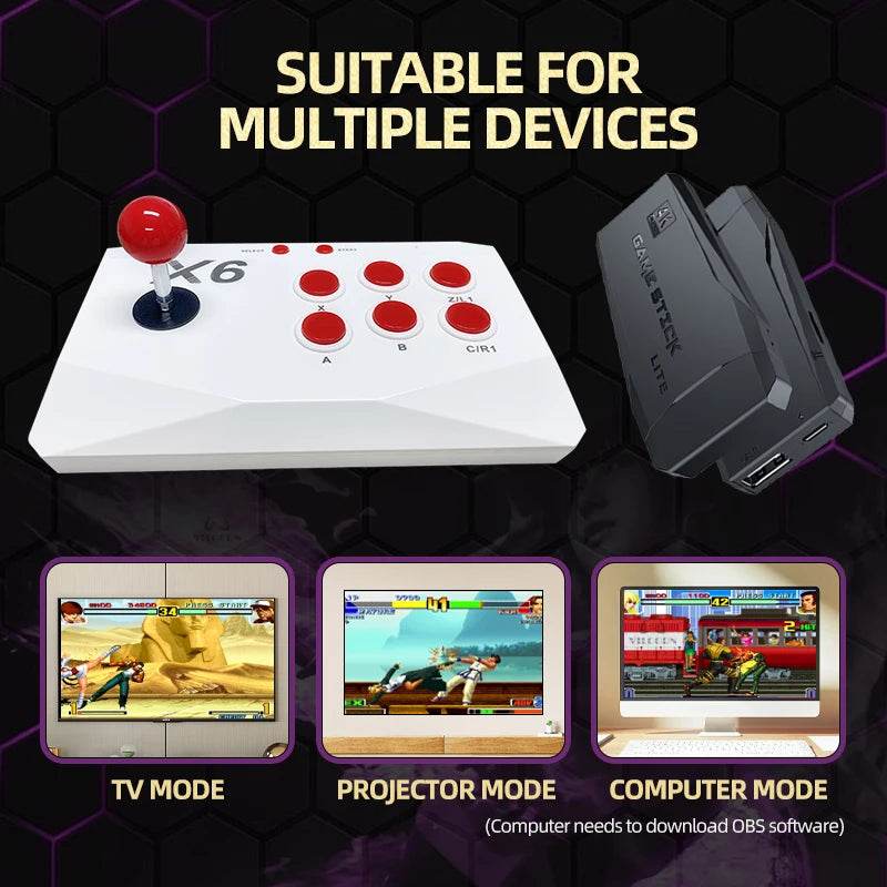 VILCORN Arcade Video Game Console 4K TV Game Stick with Double Arcade Joysitck 41000 Games For MAME/Sega/PS1/Atari Kid Gift - MarvelouStoree