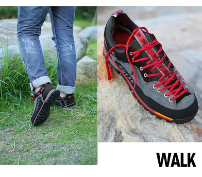 Fashion Waterproof Hiking Shoes Men's Climbing Shoes Anti-collision Fashion Outdoor Casual Lace-up Sneakers