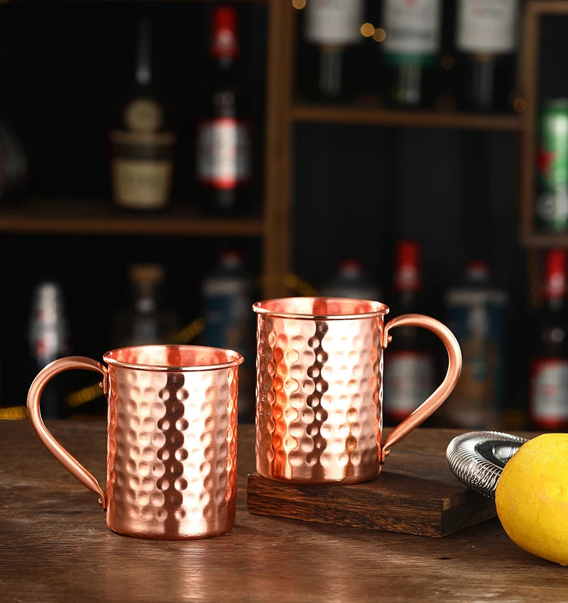 400ml 16.0oz 100% Copper Moscow Mule Mug Durable Coppery Beer Mugs Coffee Mug Milk Cup Pure Copper Cup Drinkware