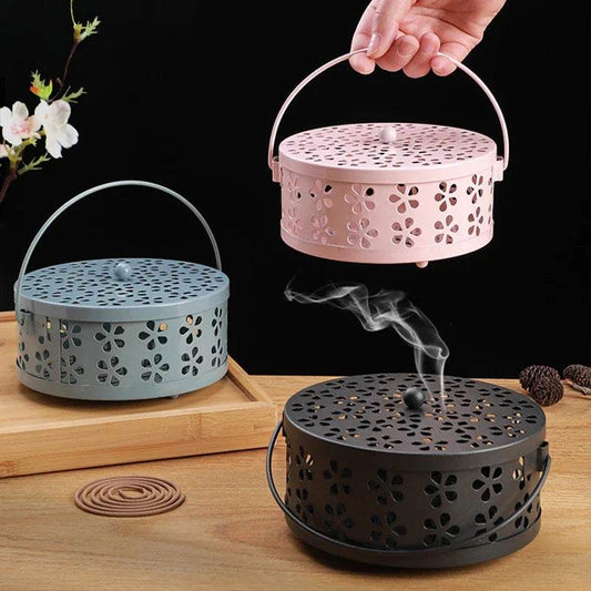 Portable Mosquito Coil Tray Holder Home Insect Repellent Anti-fire Sandalwood Incense Burner Box Anti-Mosquito Supplies - MarvelouStoree