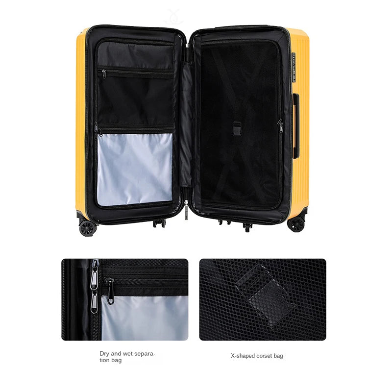 Large Capacity Suitcase 20" 24" 30" 32inch Brakes Universal Wheel Luggage Bag Men Rolling Password Trolley Case Women Travel Bag