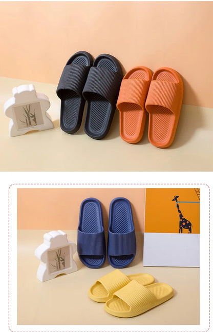 Men's Women's Slippers Fashio Light EVA Soft Home Sole Slipper Bathroom Anti-Slip Casual Indoor Slipper Beach Sandal Flip-Flops