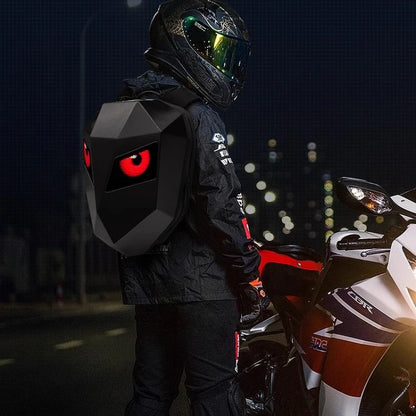 LOY LED Knight Cycling Backpack with Eye Motorcycle Helmet Mochilas para motocicletas Waterproof Laptops Bags Saco Moto New