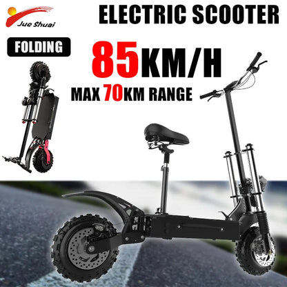 6000W Dual Motor Powerful Electric Scooter 85KM/H Max Speed Folding Electric Scooter 72V 20AH Large-Capacity Battery for Adults