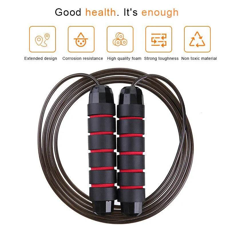 Jump Rope Tangle-Free Rapid Speed Jumping Rope Cable with Ball Bearings Steel Skipping Rope Gym Exercise Slim Body - MarvelouStoree