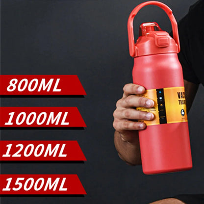 1500ML Stainless Steel Thermo Bottle Portable Thermos Large Capacity Thermo Water Bottle Tumbler Thermoses Outdoor Vacuum Flasks