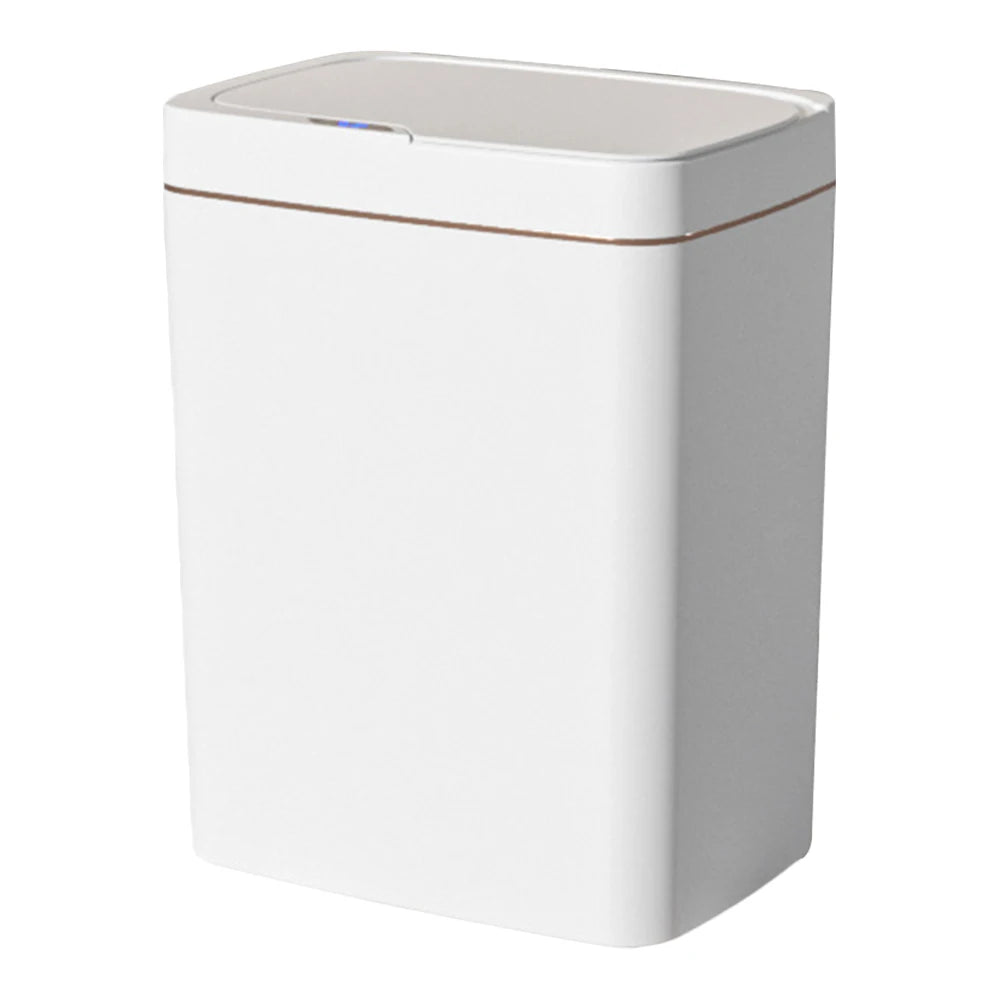 15/18L Automatic Trash Bin Quiet Intelligent Touchless Trash Can Rechargeable Auto Motion Sensor Rubbish Can for Bathroom Toilet