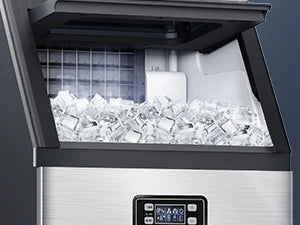 Ice Maker,100 lbs,2-Way Add Water,Under Counter Ice Maker Self Cleaning,Ice Machine with 24 Hour Time