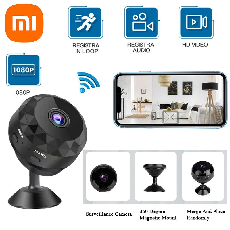 Xiaomi Wireless Mini WIFI Camera Intelligent Remote Monitoring Rechargeable Battery Camera Night Vision Home Indoor Security