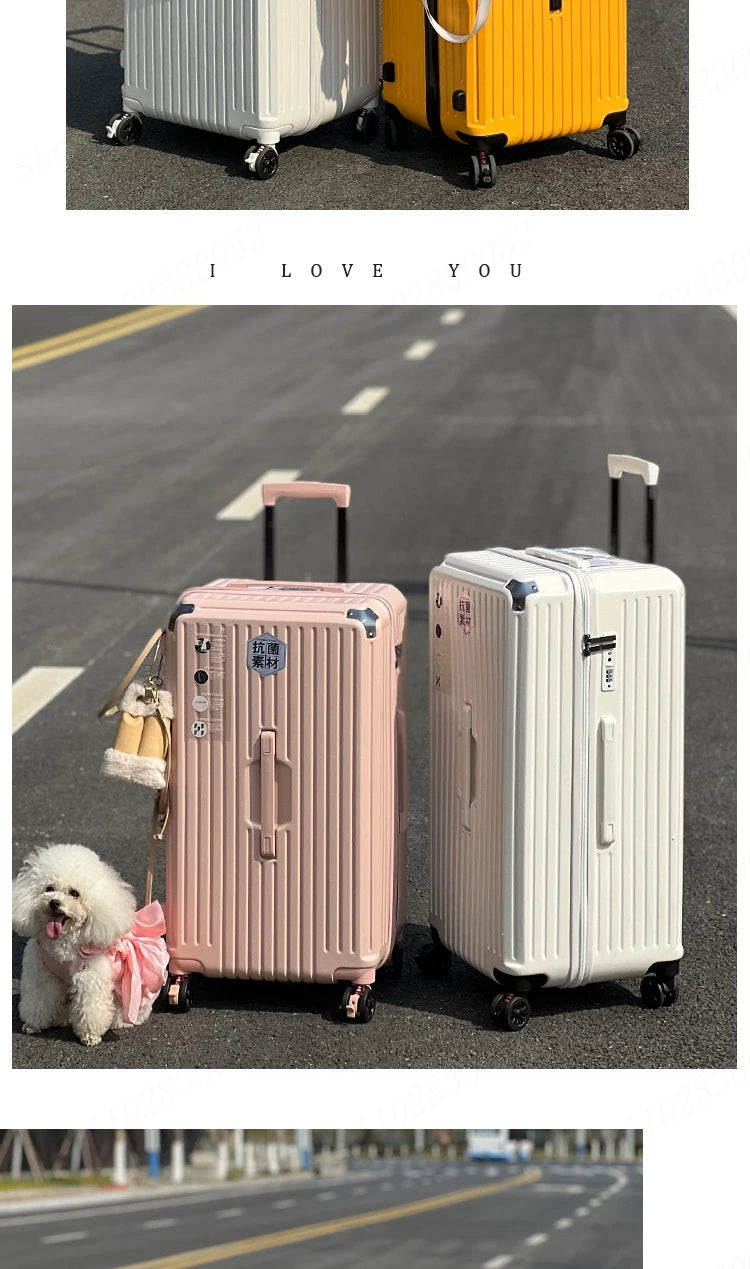 Large Capacity Suitcase 20" 24" 30" 32inch Brakes Universal Wheel Luggage Bag Men Rolling Password Trolley Case Women Travel Bag