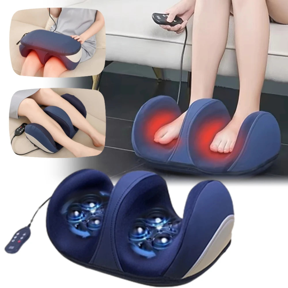 Extra Big Electric Foot Leg Massager Multifunctional Hot Compression Shiatsu Kneading Calf Muscle Deep Relaxed Relief Fatigue