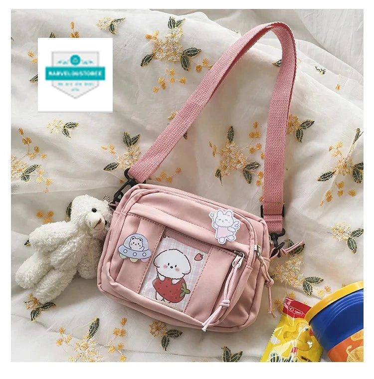 New Kawaii Bag Girls 2024 New JK Transparent Bag Small Crossbody Bag For Women Purses and Handbags Shoulder Bag Itabag Bolso